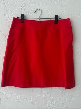 Ann Taylor Red Mini Skirt